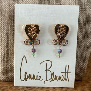Connie Bennett Heart Stain Glass Earrings. EUC!